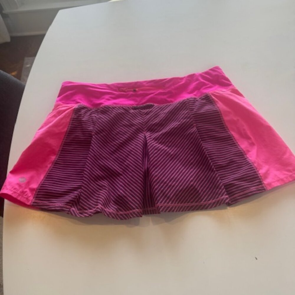 Lululemon Pink and Black Skort Size 8